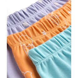 Babyhug Interlock Knit Full Length Star & Ice Cream Printed Diaper Leggings Pack of 3 - Multicolor