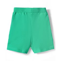 Babyhug Single Jersey Knit Half Sleeves T-Shirt & Shorts Set With Tiger Print - Green