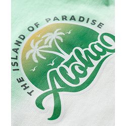 Babyhug Single Jersey Knit Half Sleeves T-Shirt & Shorts Set with Hawaii Print - Multicolor