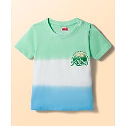 Babyhug Single Jersey Knit Half Sleeves T-Shirt & Shorts Set with Hawaii Print - Multicolor