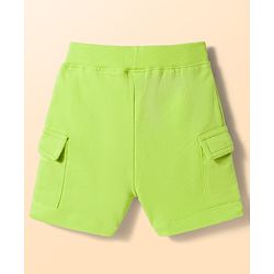 Babyhug Single Jersey Knit Sleevless T-Shirt & Shorts Set with Miami Print - Light Green & White