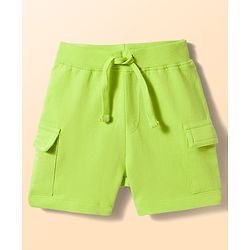 Babyhug Single Jersey Knit Sleevless T-Shirt & Shorts Set with Miami Print - Light Green & White