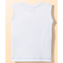 Babyhug Single Jersey Knit Sleevless T-Shirt & Shorts Set with Miami Print - Light Green & White