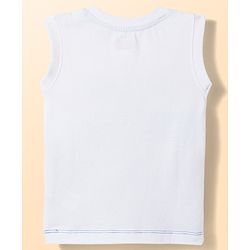 Babyhug Single Jersey Knit Sleevless T-Shirt & Shorts Set with Miami Print - Light Green & White
