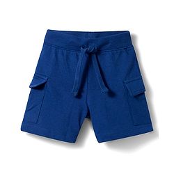 Babyhug Single Jersey Knit Half Sleeves Shirt & Shorts Set with Leaf Print - Navy Blue