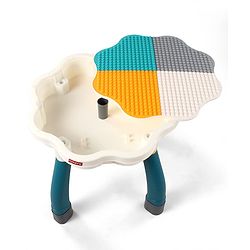 Babyhug Kids Activity Table & Chair Set - Multicolor| Building Block Surface| Storage Trays| Sturdy Chair| Easy to Assemble| Studying, Playing, Art & Craft, Drawing