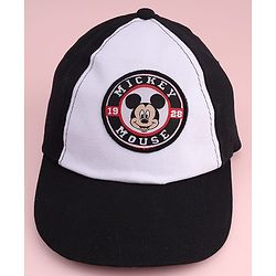 Babyhug Disney 100% Cotton Woven Summer Cap With Micky Mouse Graphics Multicolour - Diameter 15 cm