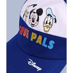 Babyhug Disney 100% Cotton Woven Summer Cap With Mickey Mouse Graphics Multicolour - Diameter 15 Cm