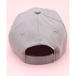 Babyhug Disney 100% Cotton Woven Summer Cap With Micky Mouse Graphics Grey - Diameter  19 cm