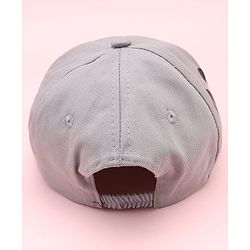 Babyhug Disney 100% Cotton Woven Summer Cap With Micky Mouse Graphics Grey - Diameter  19 cm