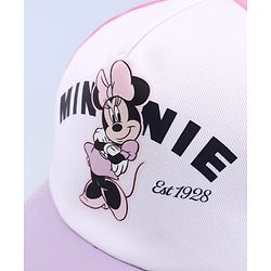 Babyhug Disney 100% Cotton Woven Summer Cap With Minnie Mouse Graphics Multicolour - Diameter 18.5 cm