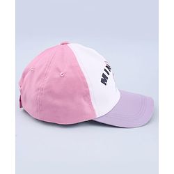 Babyhug Disney 100% Cotton Woven Summer Cap With Minnie Mouse Graphics Multicolour - Diameter 18.5 cm