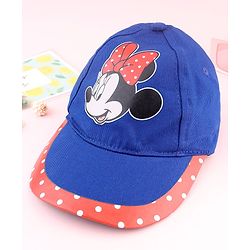 Bbayhug Disney Cotton Woven Summer Cap With Minnie Mouse Graphics Multicolor - Diameter 17 cm