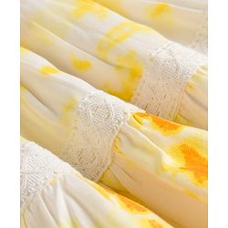 Babyhug Cotton Woven Sleeveless Abstract Printed Frock - White