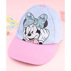 Babyhug Disney Summer Cap With Minnie Mouse Graphics Multicolor - Diameter 17 cm