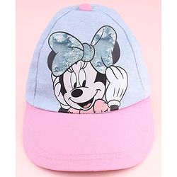 Babyhug Disney Summer Cap With Minnie Mouse Graphics Multicolor - Diameter 17 cm
