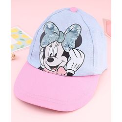 Babyhug Disney Summer Cap With Minnie Mouse Graphics Multicolor - Diameter 17 cm