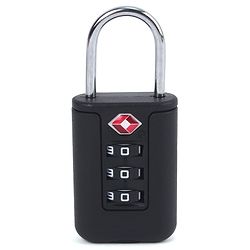 Babyhug Secure 3-Digit Luggage TSA Lock ??Black Lightweight Travel Lock Durable Combination Lock for Bags & Suitcases Compact & Easy to Use Free Size Number Lock.