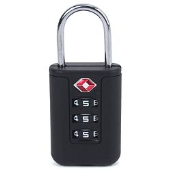 Babyhug Secure 3-Digit Luggage TSA Lock ??Black Lightweight Travel Lock Durable Combination Lock for Bags & Suitcases Compact & Easy to Use Free Size Number Lock.