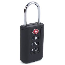 Babyhug Secure 3-Digit Luggage TSA Lock ??Black Lightweight Travel Lock Durable Combination Lock for Bags & Suitcases Compact & Easy to Use Free Size Number Lock.