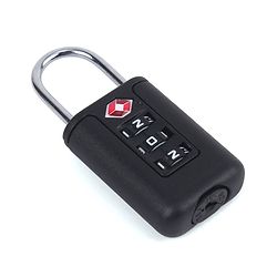 Babyhug Secure 3-Digit Luggage TSA Lock ??Black Lightweight Travel Lock Durable Combination Lock for Bags & Suitcases Compact & Easy to Use Free Size Number Lock.