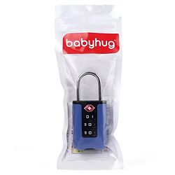 Babyhug Secure 3-Digit Luggage TSA Lock ??Black Lightweight Travel Lock Durable Combination Lock for Bags & Suitcases Compact & Easy to Use Free Size Number Lock.