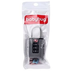 Babyhug Secure 3-Digit Luggage TSA Lock ??Black Lightweight Travel Lock Durable Combination Lock for Bags & Suitcases Compact & Easy to Use Free Size Number Lock.