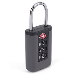 Babyhug Secure 3-Digit Luggage TSA Lock ??Black Lightweight Travel Lock Durable Combination Lock for Bags & Suitcases Compact & Easy to Use Free Size Number Lock.
