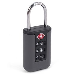Babyhug Secure 3-Digit Luggage TSA Lock ??Black Lightweight Travel Lock Durable Combination Lock for Bags & Suitcases Compact & Easy to Use Free Size Number Lock.