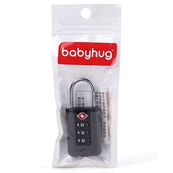 Babyhug Secure 3-Digit Luggage TSA Lock ??Black Lightweight Travel Lock Durable Combination Lock for Bags & Suitcases Compact & Easy to Use Free Size Number Lock.
