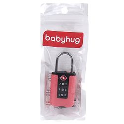 Babyhug Secure 3-Digit Luggage TSA Lock ??Black Lightweight Travel Lock Durable Combination Lock for Bags & Suitcases Compact & Easy to Use Free Size Number Lock.