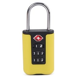 Babyhug Secure 3-Digit Luggage TSA Lock ??Black Lightweight Travel Lock Durable Combination Lock for Bags & Suitcases Compact & Easy to Use Free Size Number Lock.