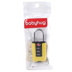 Babyhug Secure 3-Digit Luggage TSA Lock ??Black Lightweight Travel Lock Durable Combination Lock for Bags & Suitcases Compact & Easy to Use Free Size Number Lock.
