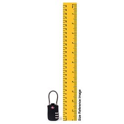 Babyhug Secure 3-Digit Luggage TSA Lock with Flexible Wire ??Black Lightweight Travel Lock Durable Combination Lock for Bags & Suitcases Compact & Easy to Use Free Size Number Lock.