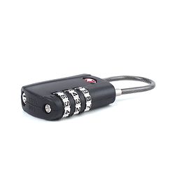 Babyhug Secure 3-Digit Luggage TSA Lock with Flexible Wire ??Black Lightweight Travel Lock Durable Combination Lock for Bags & Suitcases Compact & Easy to Use Free Size Number Lock.