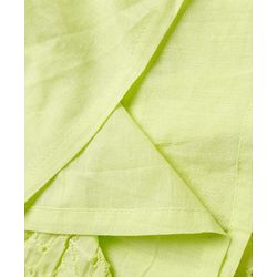 Babyhug Cotton Woven Sleeveless Frock With Bow Applique - Lime Green