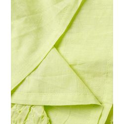 Babyhug Cotton Woven Sleeveless Frock With Bow Applique - Lime Green