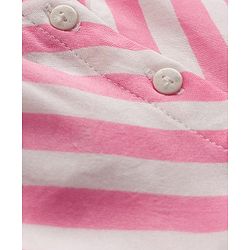 Babyhug Cotton Woven One Piece Dress Striped Pink 3-6 Months