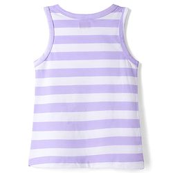 Babyhug 100% Cotton Antibacterial Sleeveless Striped Vests With Bear Print Pack of 3 - Multicolor
