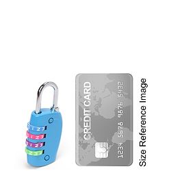Babyhug Travel Luggage Tag with 4-Digit Combination Lock - Black| Secure Metal Shackle| Lightweight Travel Lock| Durable Combination Lock for Bags & Suitcases| Compact & Easy to Use