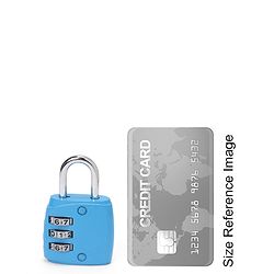 Babyhug Travel Luggage Tag with 3-Digit Combination Lock - Blue| Secure Metal Shackle| Lightweight Travel Lock| Durable Combination Lock for Bags & Suitcases| Compact & Easy to Use