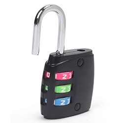 Babyhug Travel Luggage Tag with 3-Digit Combination Lock - Blue| Secure Metal Shackle| Lightweight Travel Lock| Durable Combination Lock for Bags & Suitcases| Compact & Easy to Use