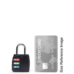 Babyhug Travel Luggage Tag with 3-Digit Combination Lock - Blue| Secure Metal Shackle| Lightweight Travel Lock| Durable Combination Lock for Bags & Suitcases| Compact & Easy to Use