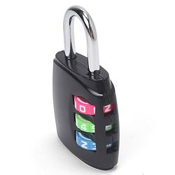 Babyhug Travel Luggage Tag with 3-Digit Combination Lock - Blue| Secure Metal Shackle| Lightweight Travel Lock| Durable Combination Lock for Bags & Suitcases| Compact & Easy to Use