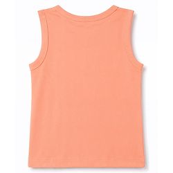 Babyhug 100% Cotton Single Jersey Knit Antibacterial Striped Sleeveless Vest with Bear Print Pack of 3 - Blue & Orange