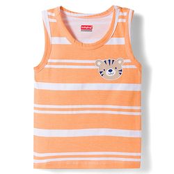 Babyhug 100% Cotton Single Jersey Knit Antibacterial Sleeveless Vests With Animal Print Pack of 3 - Multicolr