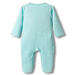 Babyhug Cotton Knit Full Sleeves Front Open Text Printed Footed Sleepsuit with Cap - Pink