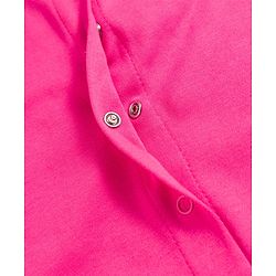 Babyhug Cotton Knit Full Sleeves Front Open Text Printed Footed Sleepsuit with Cap - Pink