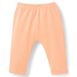 Babyhug Cotton Knit Full Sleeves T-Shirt & Pyjama Night Suit With Peach Print & Cap - Orange