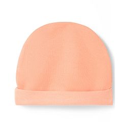Babyhug Cotton Knit Full Sleeves T-Shirt & Pyjama Night Suit With Peach Print & Cap - Orange